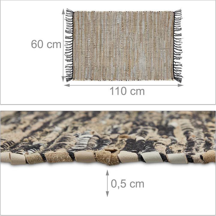 Image du produit Relaxdays Tapis-à franges (60 x 110 cm)
