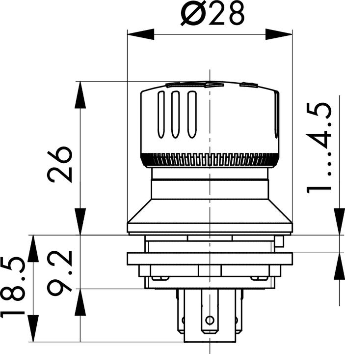 Actual product image Schlegel FRVKDOO R0 Button with status display active (illuminated) / inactive (unlit) 2Ö