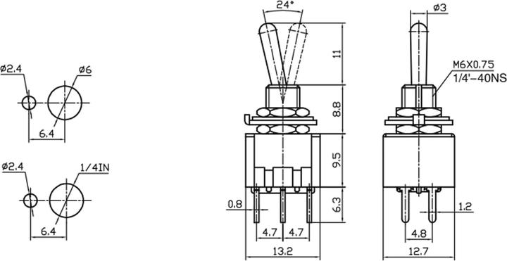 Actual product image Markenlos Toggle switch MTS-202-A2