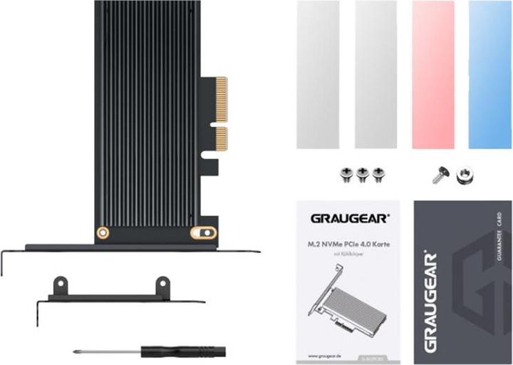 Image du produit Graugear Carte PCI M.2 Carte PCIe 4.0 pour SSD M.2 NVMe