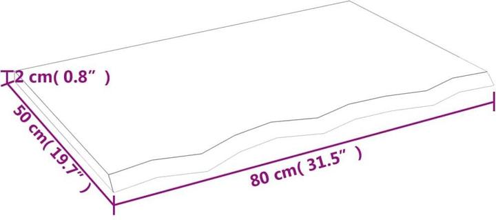 Actual product image VidaXL Gianna (80 x 50 x 2 cm)