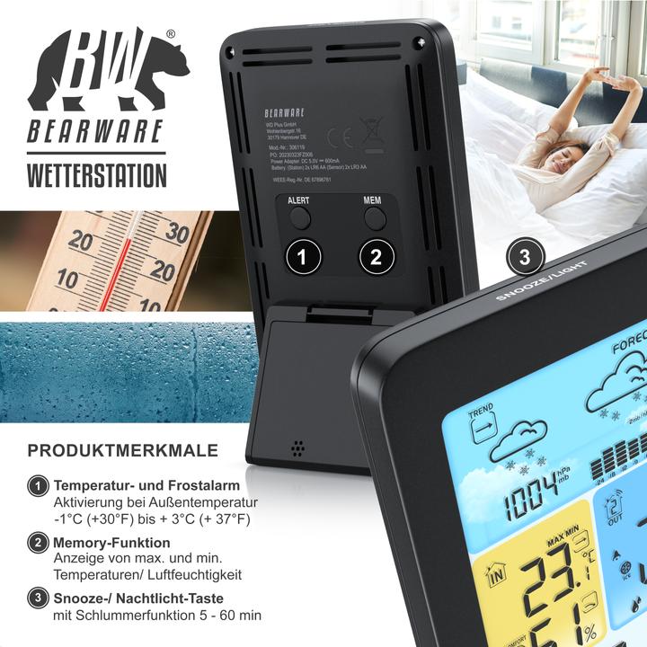Actual product image Bearware Weather station