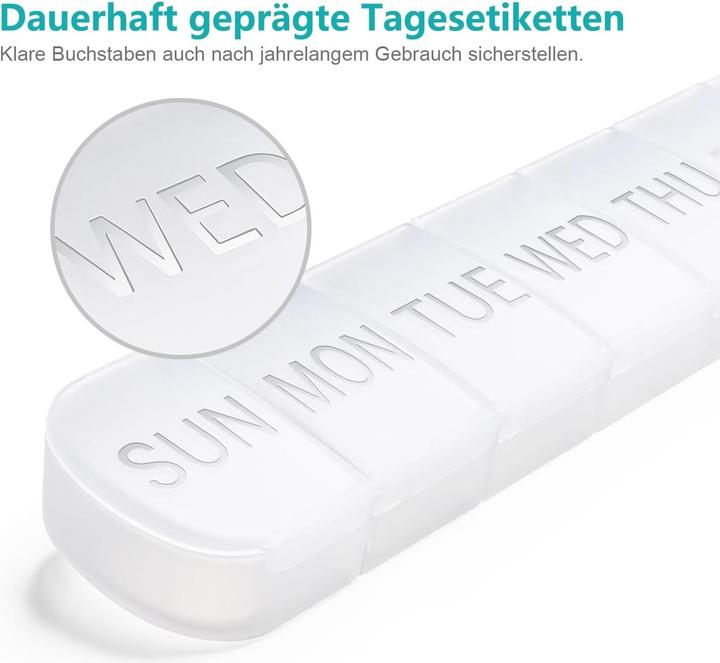 Produktbild Cbx Tablettenbox 7 Tage, Pillendose für eine Woche mit grosser Kapazität, handliche Medikamentenbox