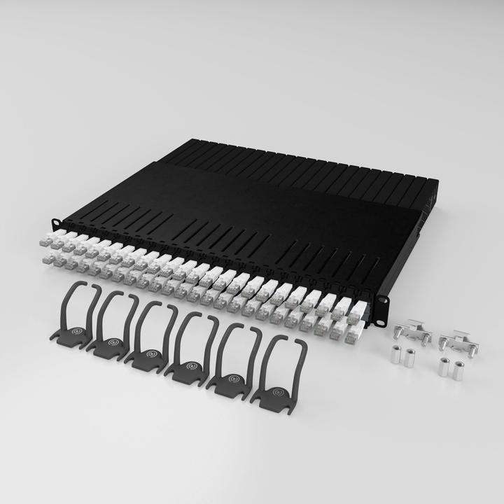 Produktbild PATCHBOX one / 8RU / Cat 6A, UTP, 0.8 m, Weiss (U/UTP, CAT6a, 0.80 m)