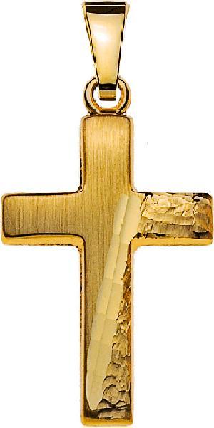 Muau Balken-Kreuz Gelbgold 750, 18x12mm (750 Gelbgold)