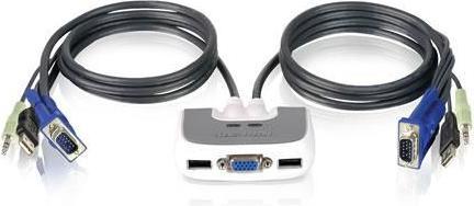 Actual product image Iogear 2 Port Compact USB KVM Switch