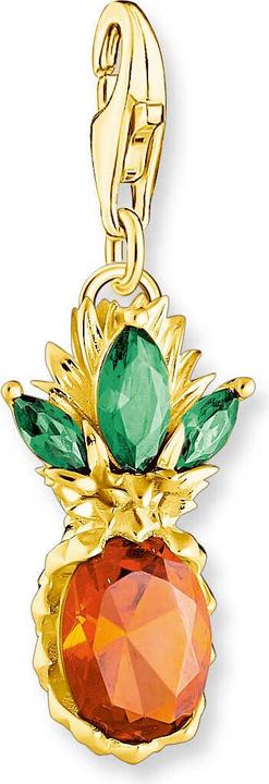 Immagine prodotto Thomas Sabo Ciondolo Charm ananas tridimensionale (Argento 925, Doratura in oro giallo 750)