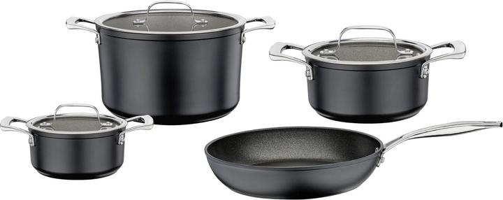 Image du produit Spring Meridian Intense Pro Set de 4 casseroles avec couvercles en verre (Cocotte + faitout, Acier inoxydable)