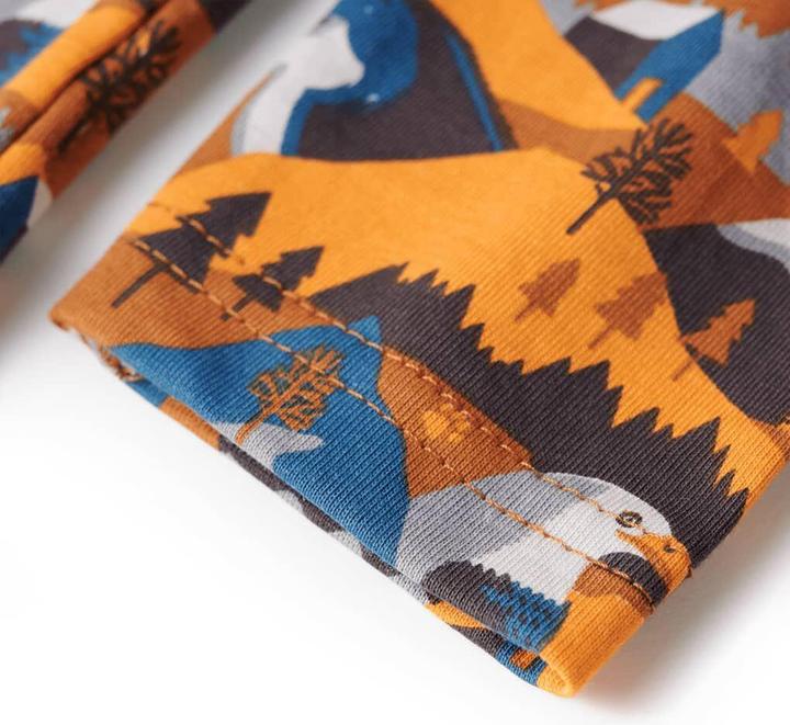 Produktbild VidaXL Kinderpyjama mit Langen Ärmeln Cognac 116,Material: 100 (116)