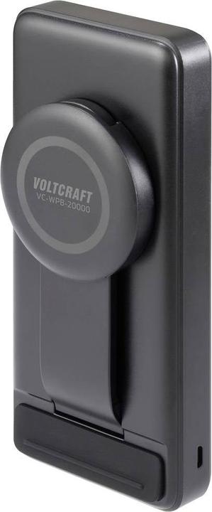 Actual product image Voltcraft VC-WPB-20000 Powerbank 20000 mAh Qi Wireless Charging, Power Delivery Li-Ion Black Stat (20000 mAh)