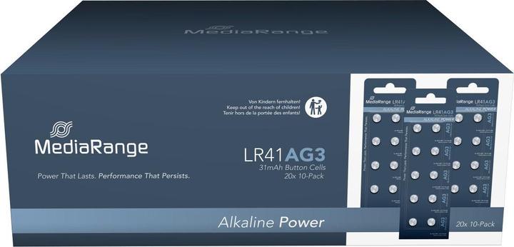 Immagine prodotto MediaRange Batteria a bottone LR41 1,5V/AG3/20 x 10 pezzi (10 pz., LR41)