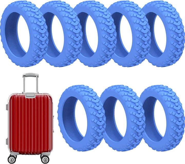 Produktbild Swissdetector Kofferreifenhülle - Leise - 8 Stück - Blau (Schutzhülle)