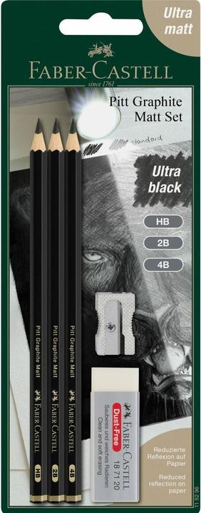Immagine prodotto Faber-Castell Matite Pitt Graphite Matt HB 2B 4B set (HB, 2B, 4B, 3 x)