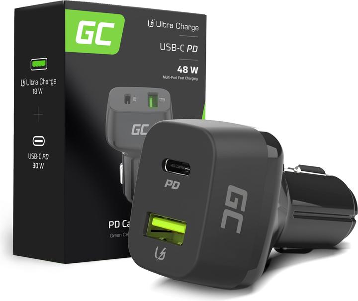 Image du produit GreenCell CAD33 - Intérieur - allume-cigare - 12 V - noir