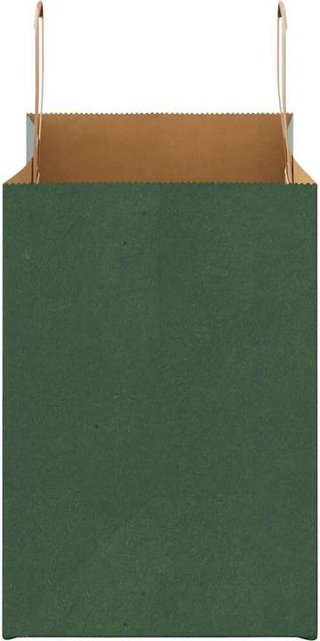Immagine prodotto VidaXL Sacchetti di carta kraft 250 pezzi con maniglia verde 32x17x25 cm (Borsa da regalo, 250 x)