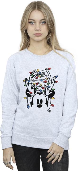 Immagine prodotto Disney Mickey Mouse Christmas Head Lights Felpa Donna (XL)