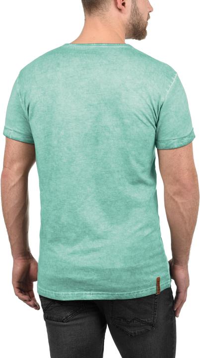 Immagine prodotto Solid Tihn T-Shirt A Maniche Corte Maglietta Da Uomo Con Collo Grandad In Cotone 100% (S)