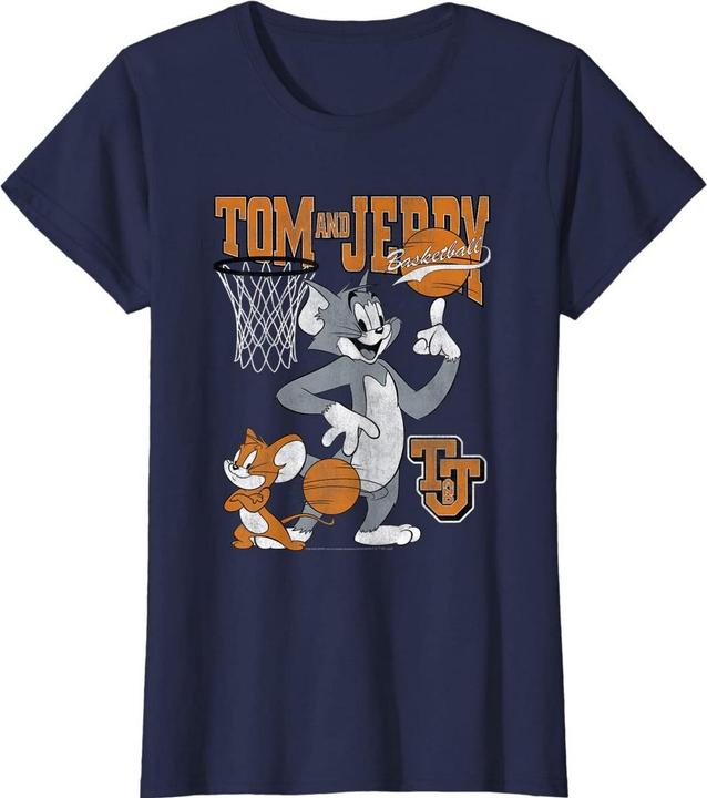 Tom & Jerry Spinning Basketball TShirt aus Baumwolle