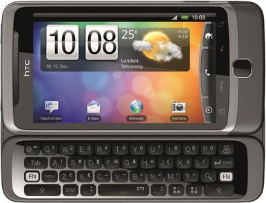 HTC Desire Z - Anthracite - QWERTZ Multilingual (1.50 GB, 3.70", 5 Mpx, 3G)