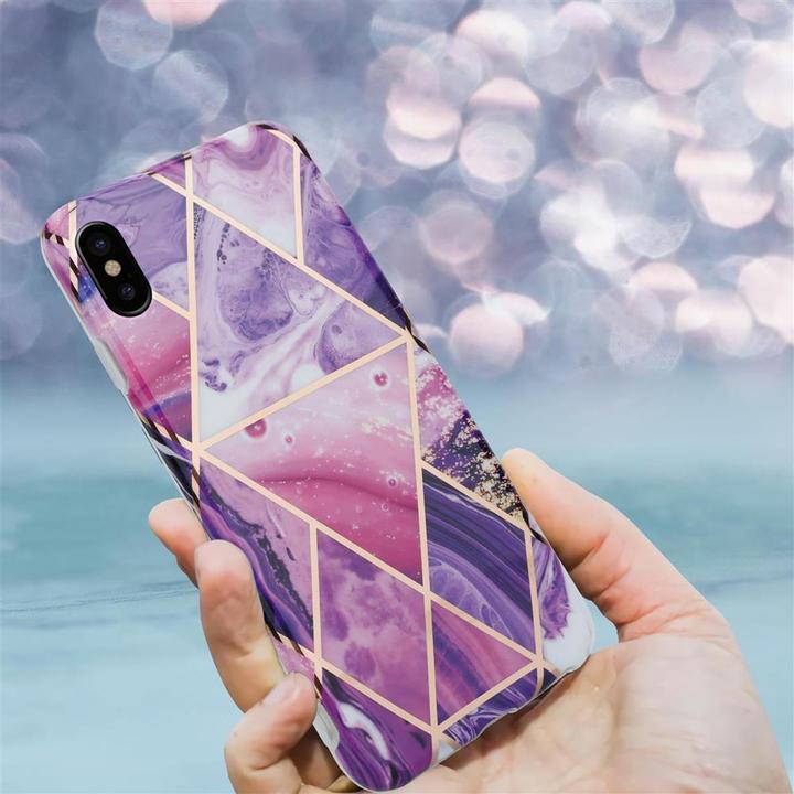 Actual product image Cadorabo IMD TPU Colorful Marble Cover (Apple iPhone X)