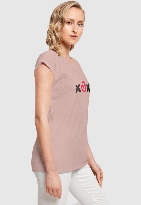 Actual product image Merchcode Ladies Valentines Day - XOXO Extended Shoulder Tee - 112689 (L)
