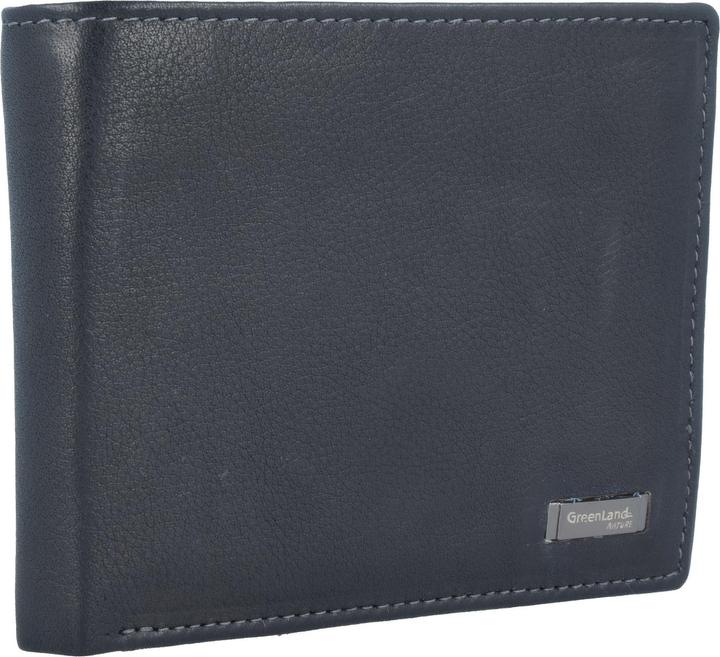 Actual product image Greenland Nature Black Nappa wallet RFID leather 11 cm