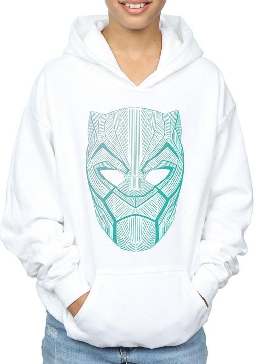 Immagine prodotto Black Panther Tribal Mask Felpa con Cappuccio Ragazzi (152, 158)