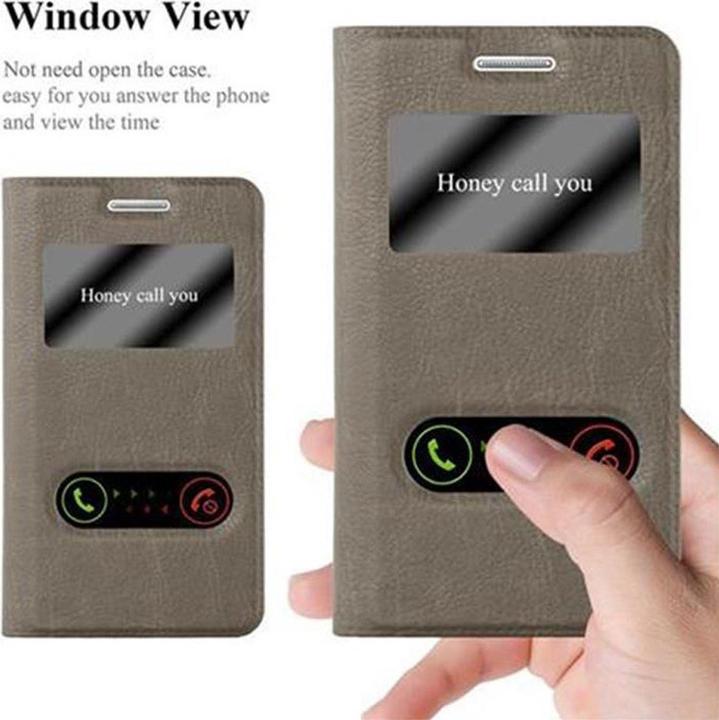 Actual product image Cadorabo Book with View double window cover (Samsung Galaxy S2)