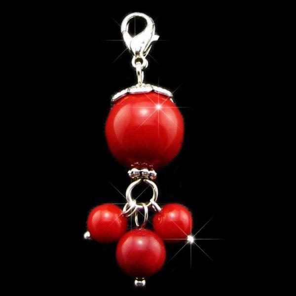 Produktbild Hermex Charm Anhänger für Thomas Sabo / Pandora Armband - Dunkel Rot (Rostfreier Edelstahl)