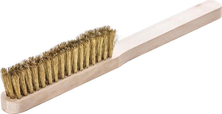 Immagine prodotto Lessmann Spazzola fine 225x20mm Ottone crimpato 0,15mm, 4 file, legno (1 pz.)