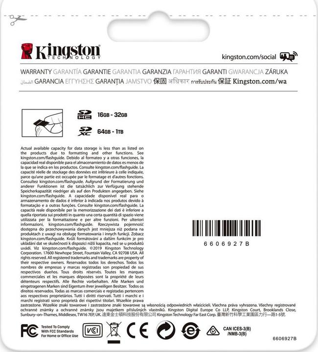 Image du produit Kingston Canvas Select Plus (256 Go, SDXC, U3, UHS-I)