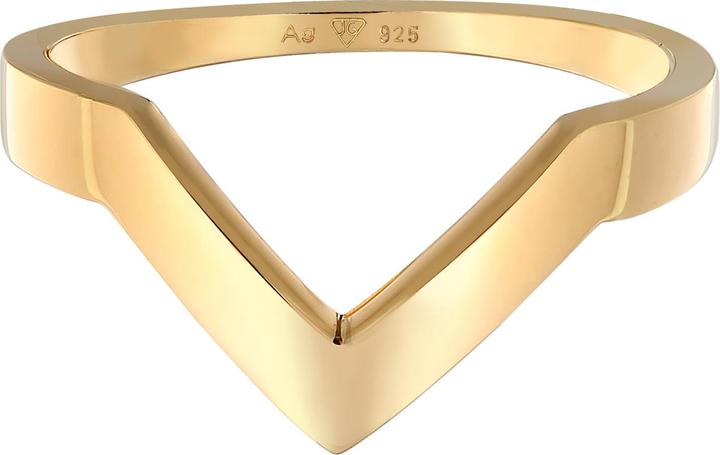 Image du produit Elli PREMIUM Bague en forme de V Basic 925 argent rhodié (54, Argent 925)