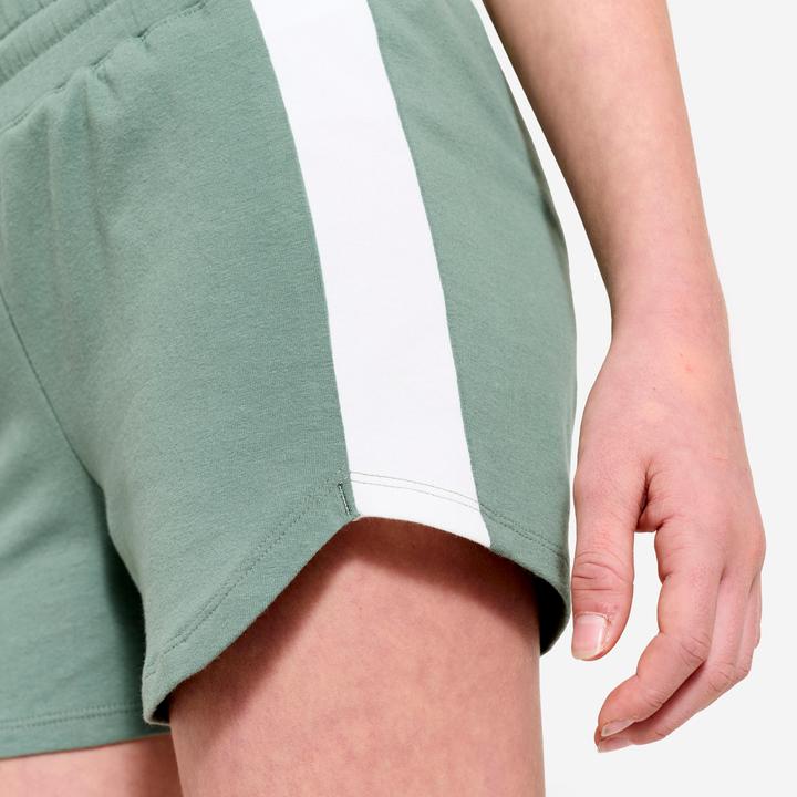 Actual product image Domyos Shorts Mädchen Baumwolle - grün (10, 11, 12)