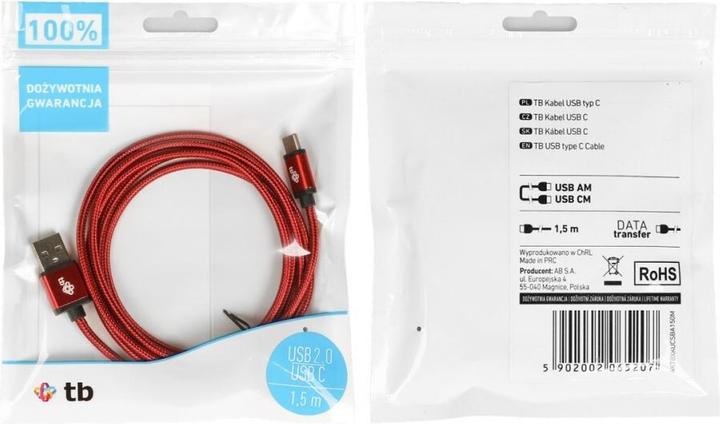 Produktbild Lenovo USB USB C-Kabel 1,5 m Rubin (AKXKUCSBA150M) (1.50 m)