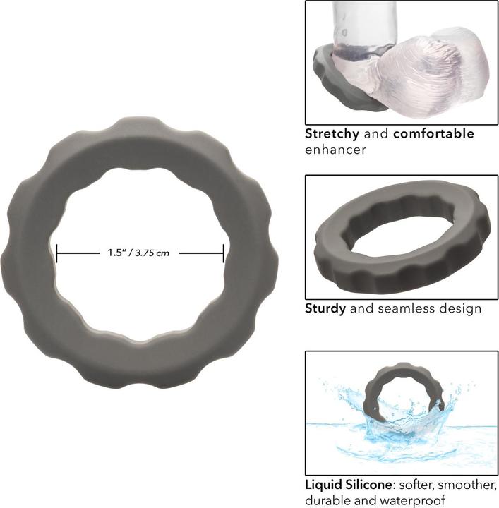 Actual product image CalExotics California Exotics Alpha Erect Ring Grey (3.75 cm)