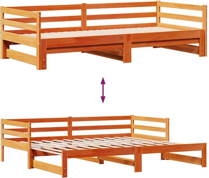 Actual product image VidaXL Extendable day bed with drawers (90 x 200 cm)