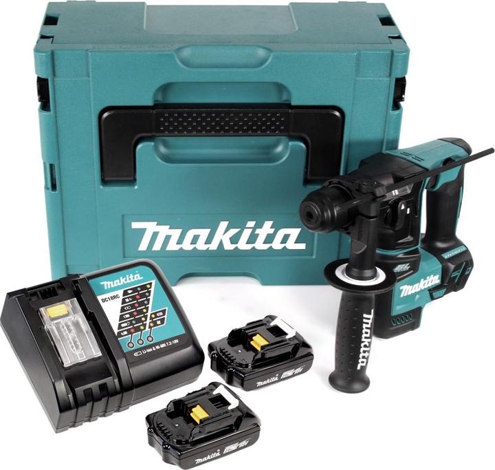 Produktbild Makita DHR 171 RAJ Akku Bohrhammer 18 V 1,20 J SDS Plus Brushless + 2x Akku 2,0 Ah + Ladegerät + (Akkubetrieb)