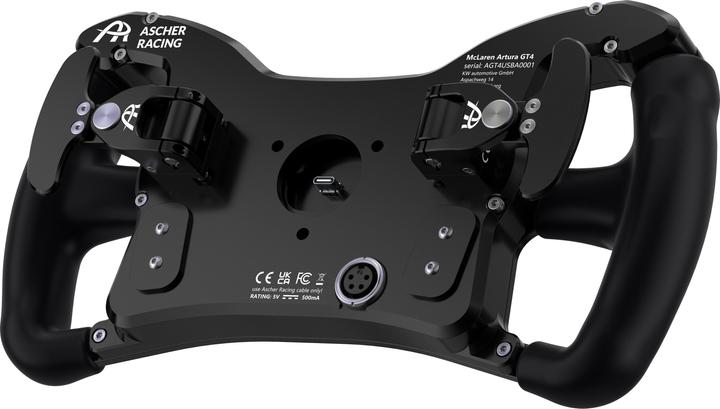 Actual product image Ascher Racing McLaren Artura GT4 steering wheel