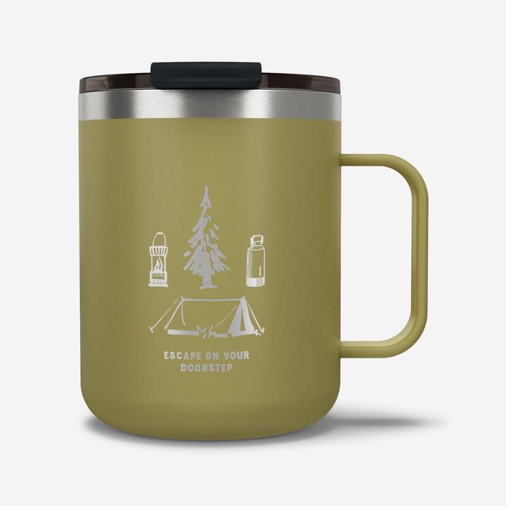 Actual product image Quechua Tasse isolierend Edelstahl Camping Wandern Trekking - 900 0,35 l khaki