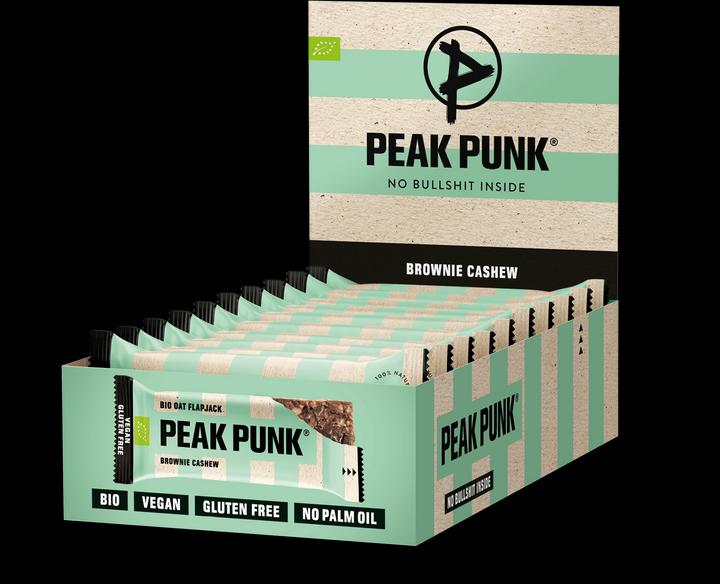 Actual product image Peak Punk Organic Oat Flapjack (Brownie, Cashew, 12 pcs., 720 g)