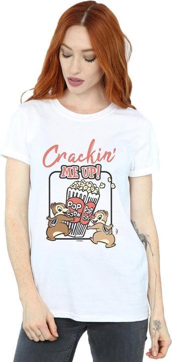 Actual product image Disney Womens/Ladies Chip N Dale Crackin Me Up Cotton Boyfriend T-Shirt (3XL)