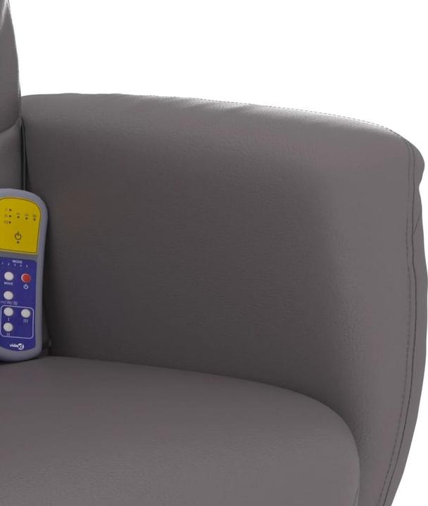 Produktbild VidaXL Massagesessel mit Fusshocker Grau Kunstleder,Farbe