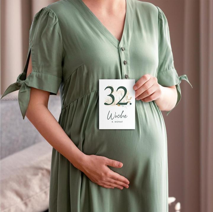 Actual product image Eulentaler Milestone cards pregnancy plants