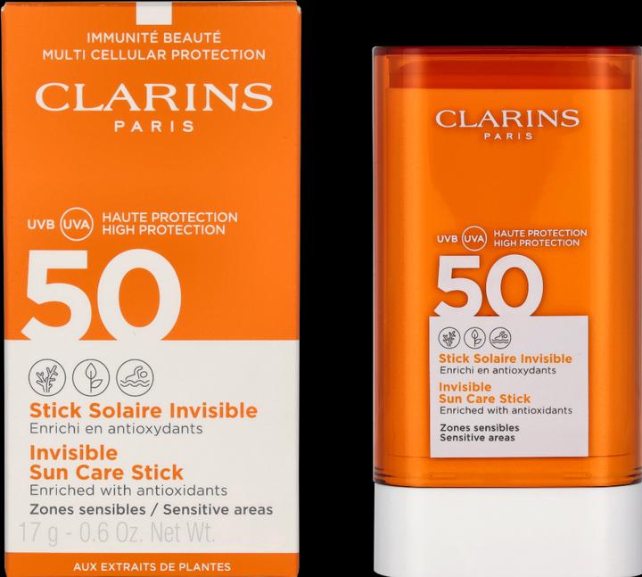 Immagine prodotto Clarins Invisible Sun Care Stick (Stick solare, Crema solare viso, SPF 50, 69 g)