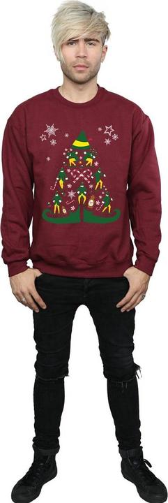 Actual product image Elf Mens Christmas Tree Sweatshirt (L)