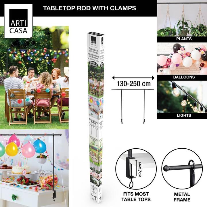 Produktbild Arti Casa Tabletop rod with clamps