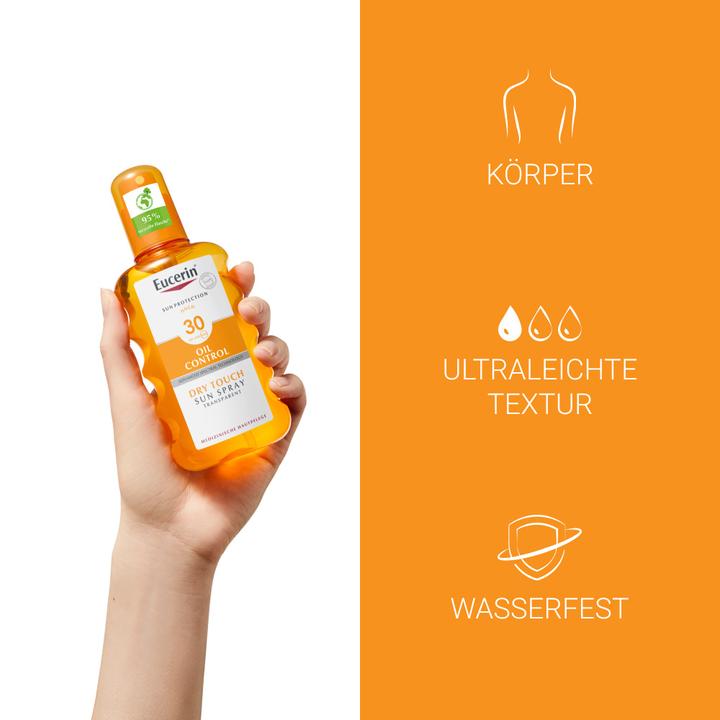 Produktbild Eucerin SUN Body Spray Sensitive Protect Transparent LSF 30 (Sonnenspray, SPF 30, 200 ml, 208 g)