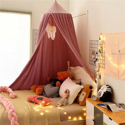 Produktbild Activity Board Betthimmel Babybett, Kinder Moskitonetz Spitze Baldachin, Mädchen Prinzessin Baumwolle Bettvorhang