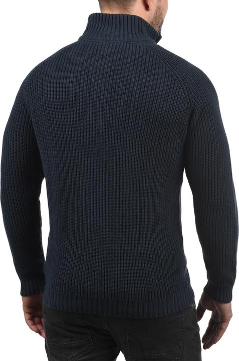 Actual product image Solid Xenox Men's Jumper Chunky Knit Pullover Troyer Made Of 100% Cotton (S)