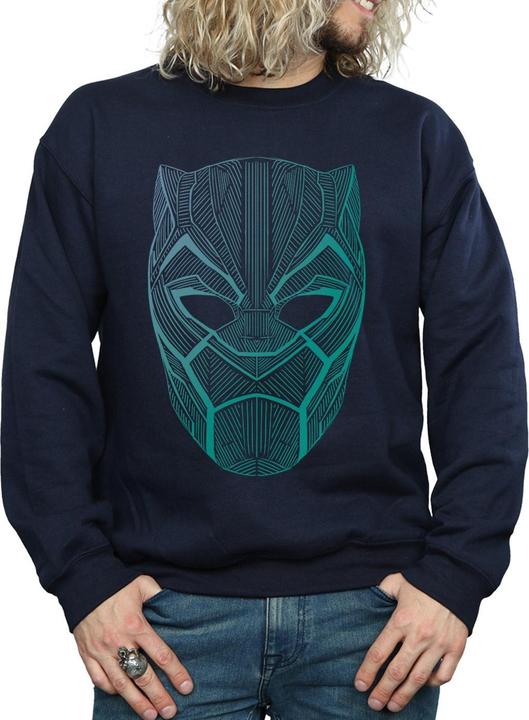 Immagine prodotto Felpa in cotone con maschera tribale di Black Panther (S)